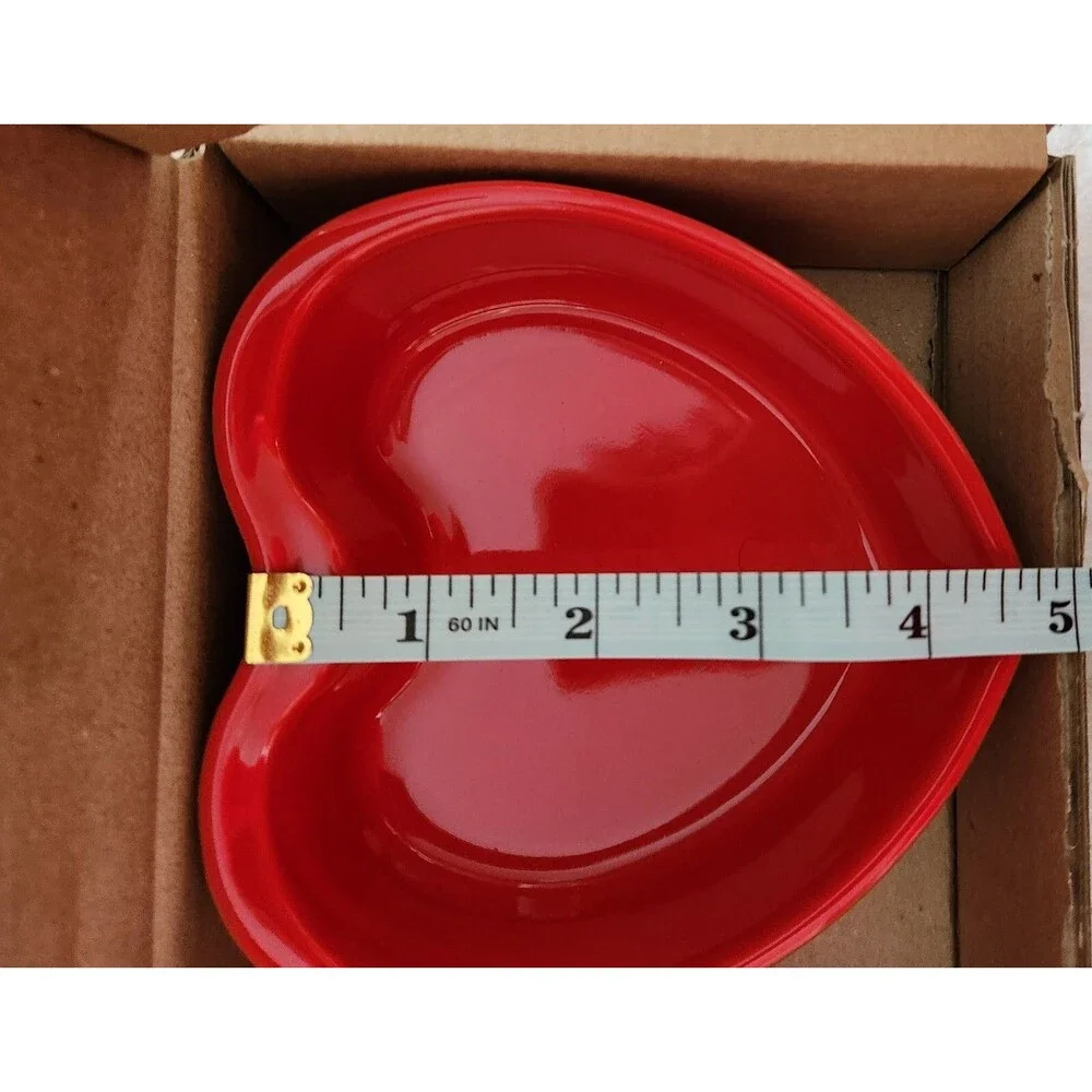 Peugeot Baking Dishes Red Heart Ceramic Ramekins Set Valentine Love Gift Baker